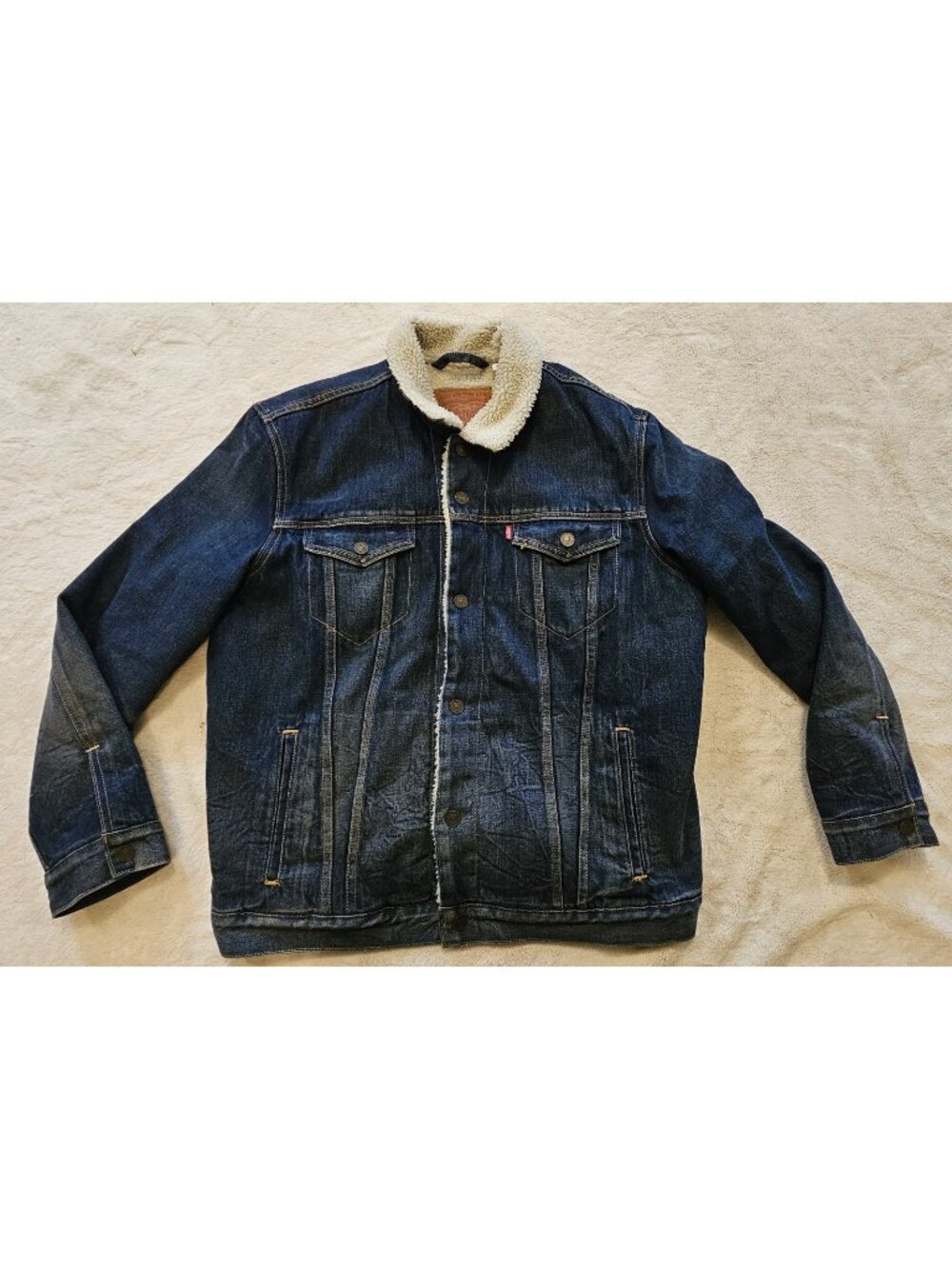 Levi's Men's Standard Fit Warm Lined Sherpa Trucker Denim Jacket Size XL